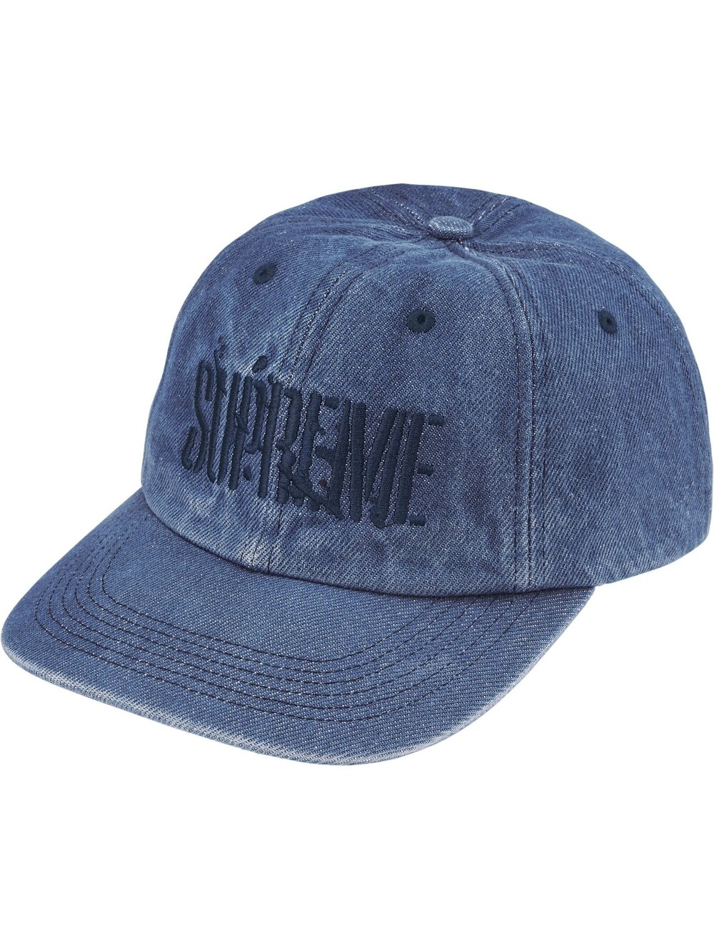 Supreme Splatter 6-Panel Cap Denim